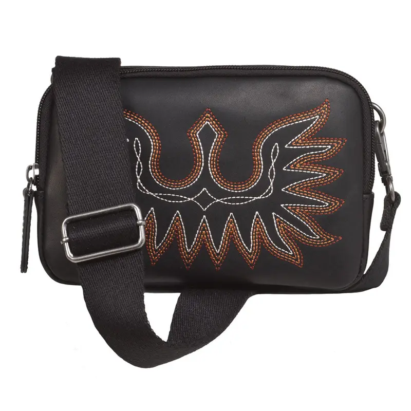 A770016701 Ariat Women's Casanova Collection Leather Belt Bag - Black 1