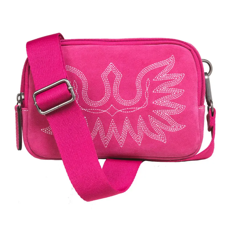 A770016729 Ariat Women's Casanova Collection Leather Belt Bag - Hot Pink 1