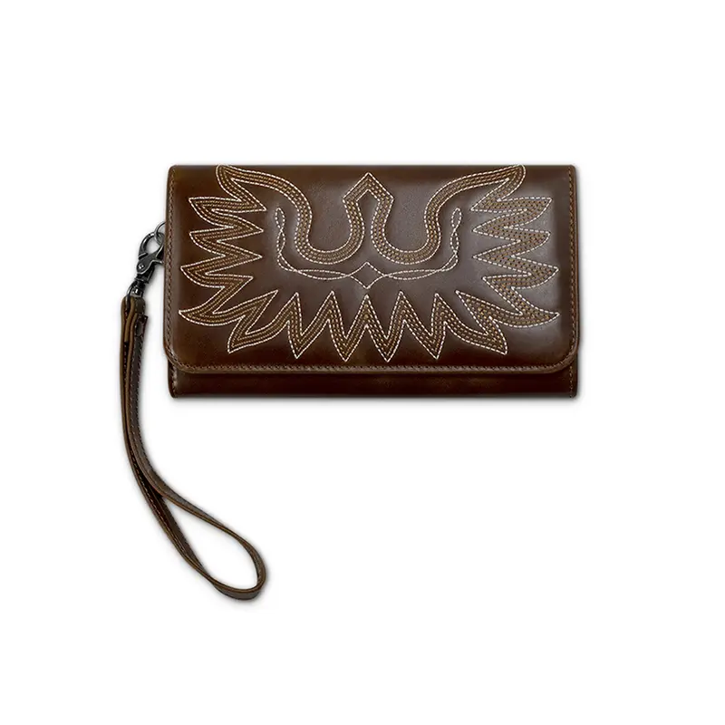 A770021602 Ariat Casanova Clutch Wallet Purse - Brown 1