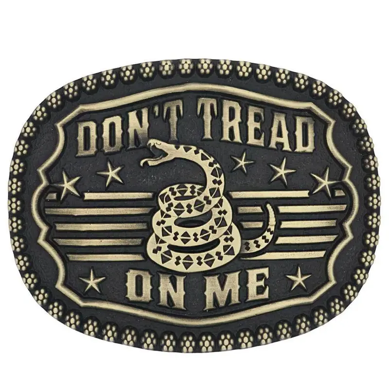 A902 Montana Silversmiths Gadsden Snake Heritage Attitude Belt Buckle 1
