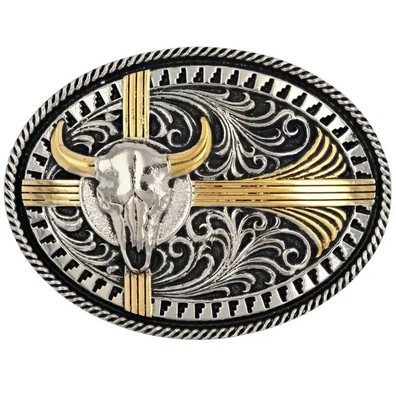 A927 Montana Silversmiths Southwest Sites Buffalo Crest Attitude Belt Buckle 1