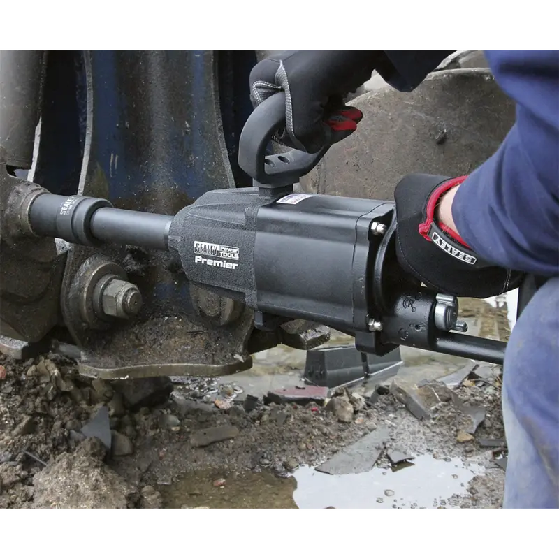 Air Impact Wrench 1"Sq Drive Twin Hammer Straight Long Anvil 1