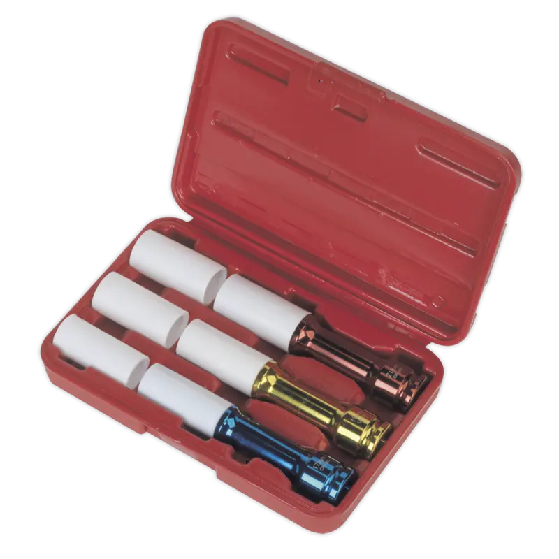 Alloy Wheel Long Reach Impact Socket Set 3Pc 1-2"Sq Drive 1