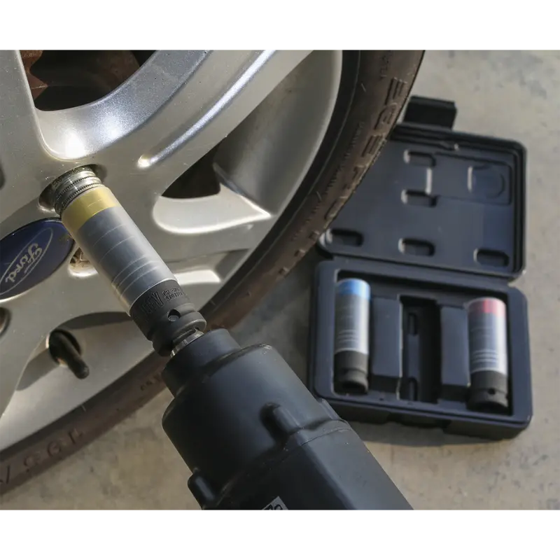 Alloy Wheel Ultra-Power Impact Socket Set 3Pc 1-2"Sq Drive 1