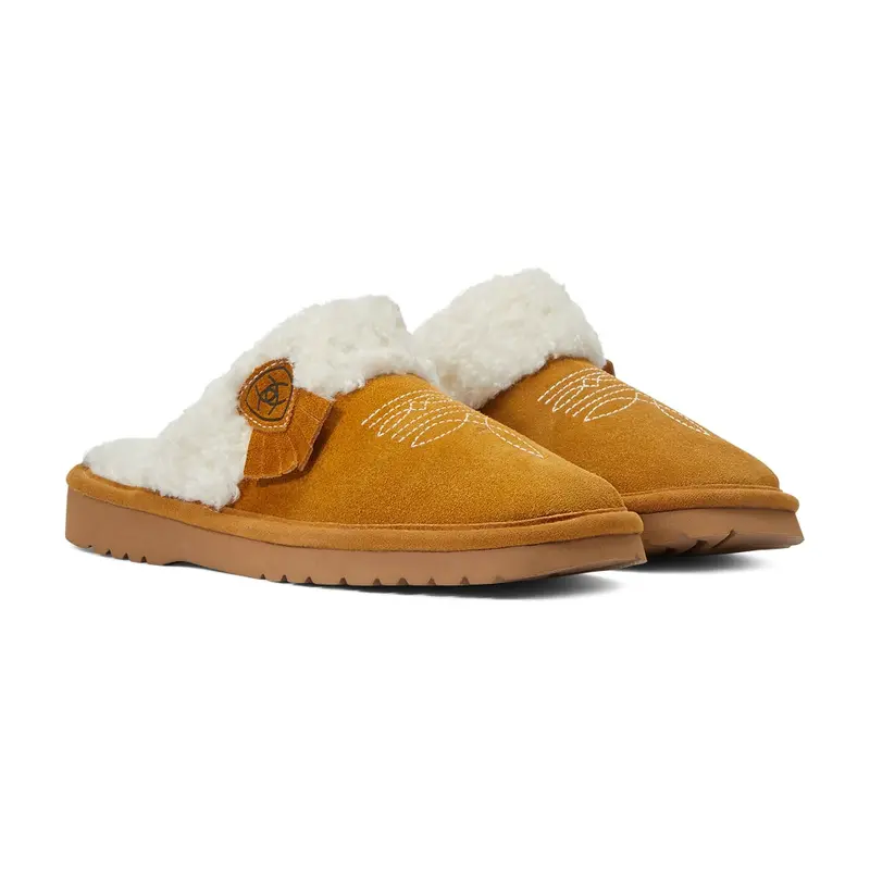 Ar2829 Ariat Women's Jackie Square Toe Scuff Slipper - Chestnut Tan 1