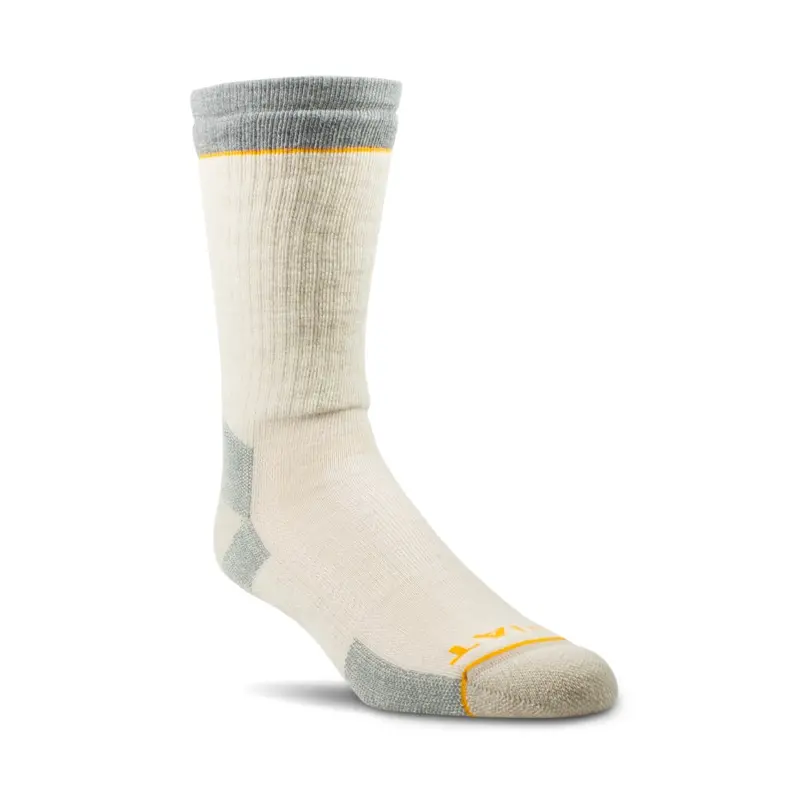 Ar3857 Ariat Women's Ariattek Lightweight Merino Wool Crew Socks - Oatmeal 1
