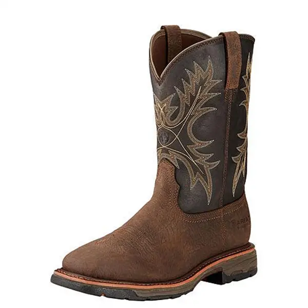 Ariat Workhog H2O Waterproof Western Work Boots for Men – Bruin Brown/Coffee
