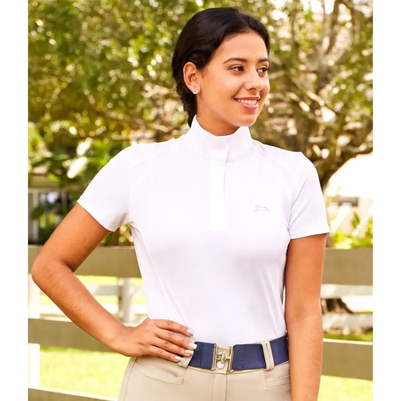 Av102 Rj Classics Women's Ava Short Sleeve White English Show Shirt 1
