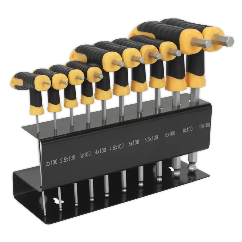 Ball-End Hex Key Set 10Pc T-Handle Metric 1