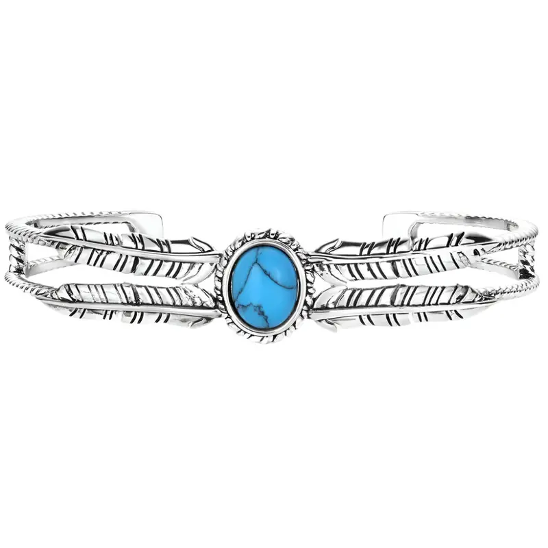Bc6309 Montana Silversmiths Windswept Legacy Turquoise Bracelet 1