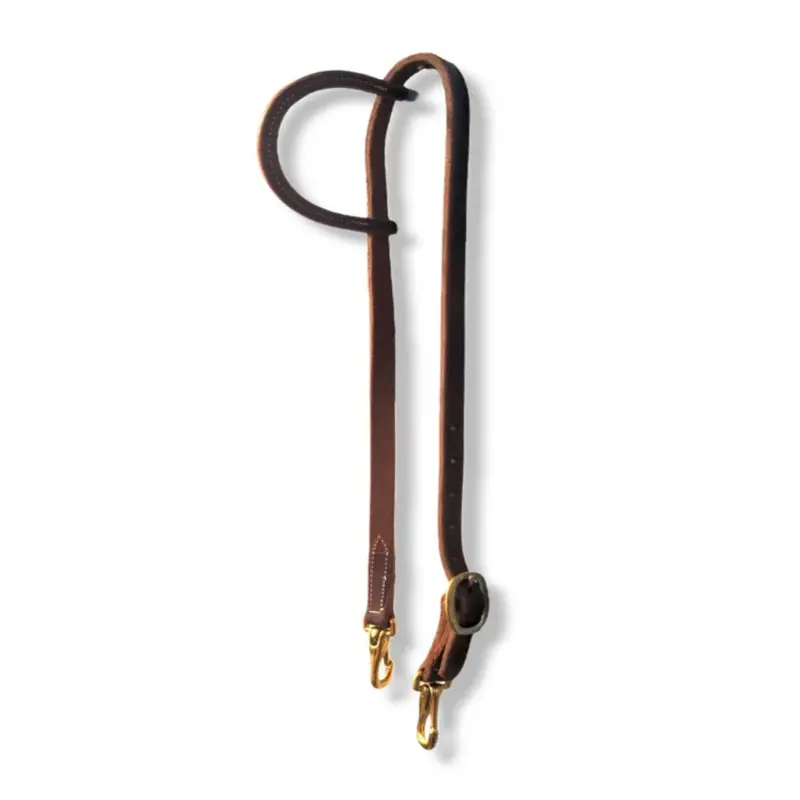 Beagley Braiding Co. Hot Oil One Ear Headstall With Brass Snap Ends 1
