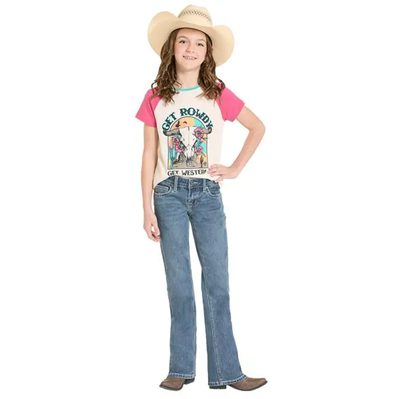 Bg4md08615 Rock & Roll Girls' Bootcut Jeans 1