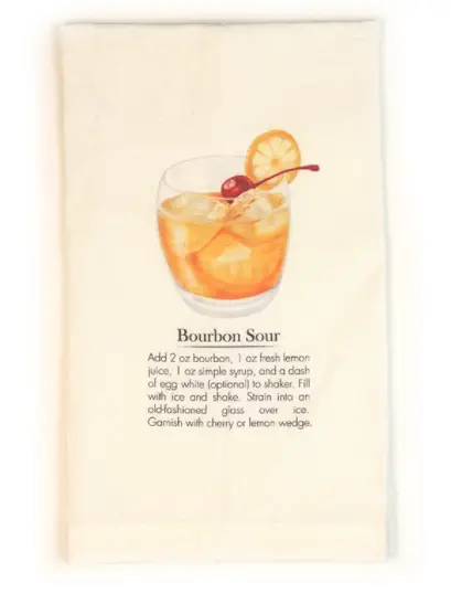 Bourbon Sour Tea Towel 1