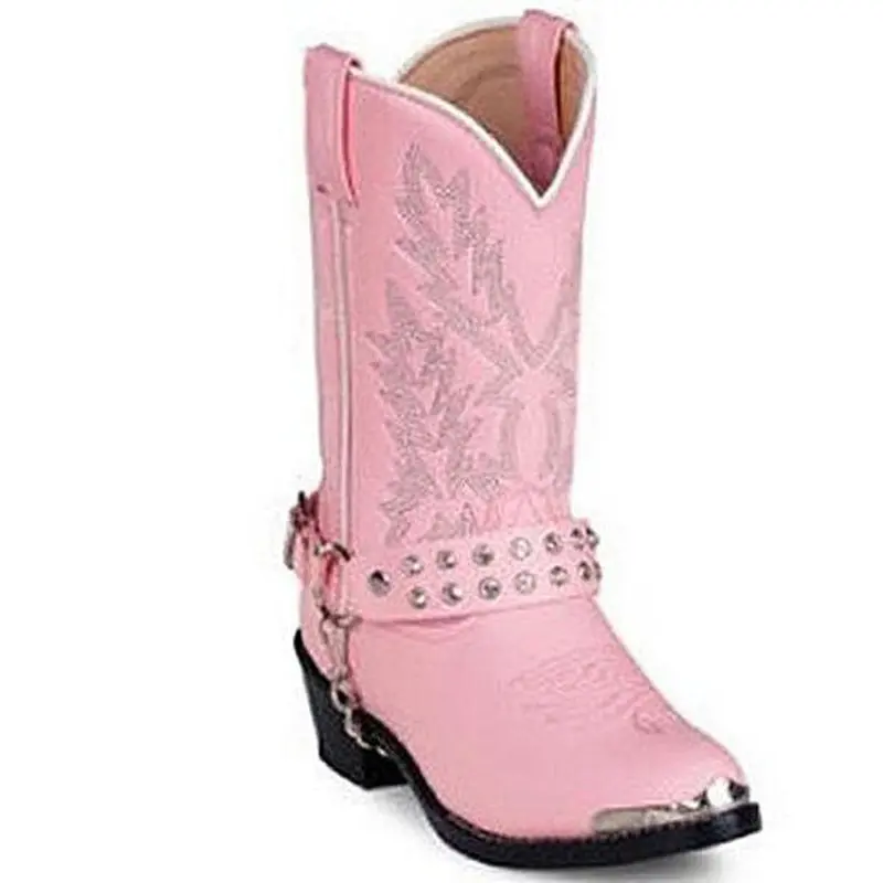 Bt668 Durango Girls' Rhinestone Pink Western Cowgirl Boot 1