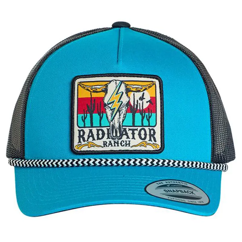 Bu40x06824 Rock & Roll Radiator Ranch Cap -  Teal 1