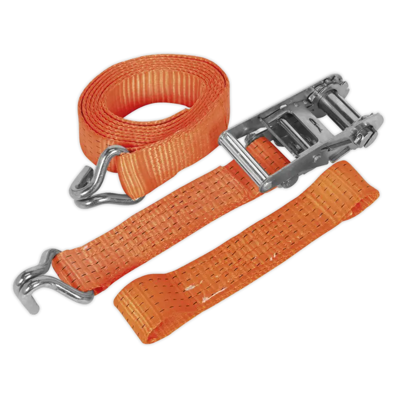 Car Transporter Ratchet Tie Down 50Mm X 3Mtr Alloy Wheel - Single 5000Kg Load Test 1