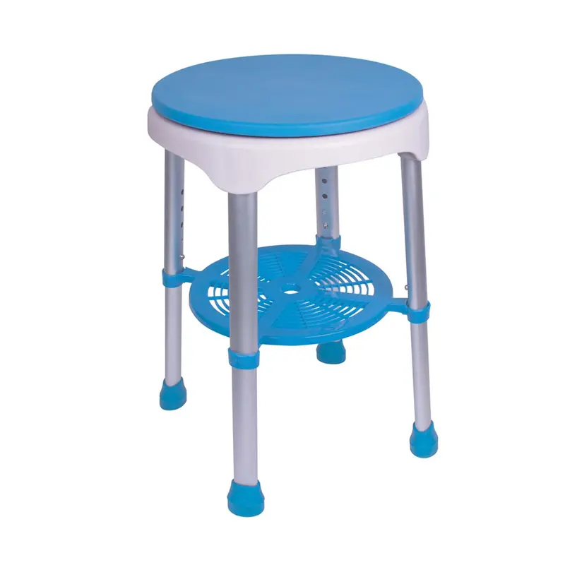 Carex Ez Shower Swivel Stool, Blue 1