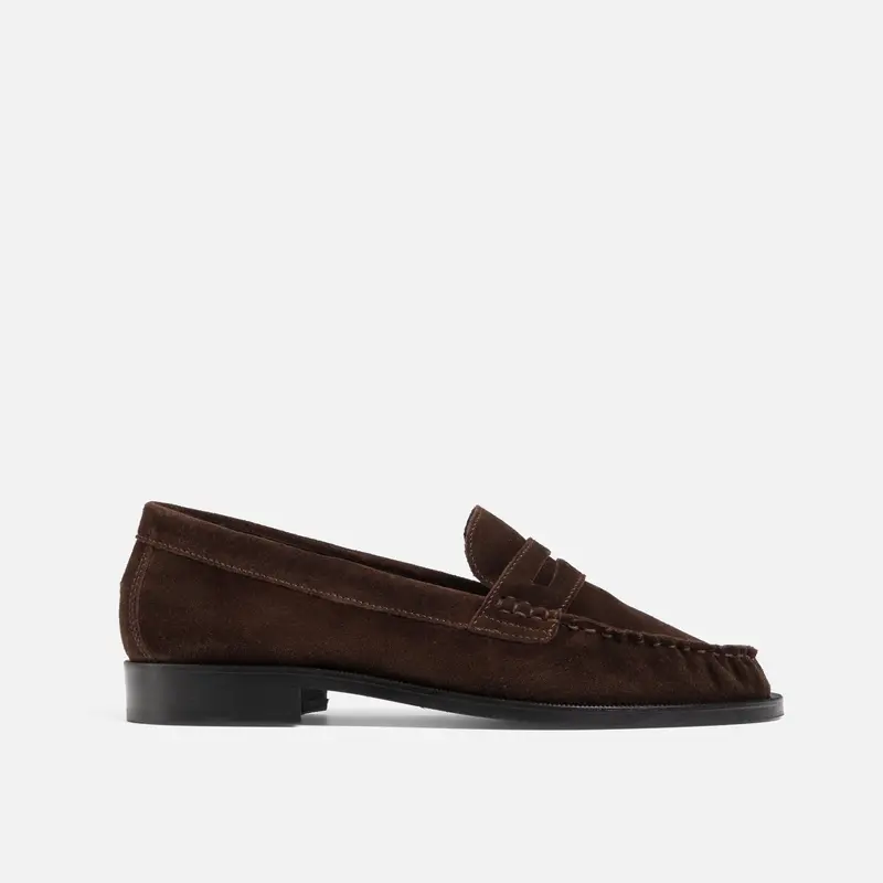 Cb Brown Suede Ruched Loafer - Women's 1