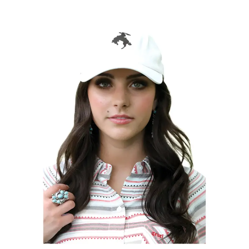 Ccc0039004 Cruel Girl Women's Bucking Bronc Cap - White 1