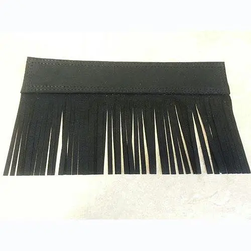 Chap Back Belt Extender With Fringe Black Ultrasuede 1Cbbefl 1