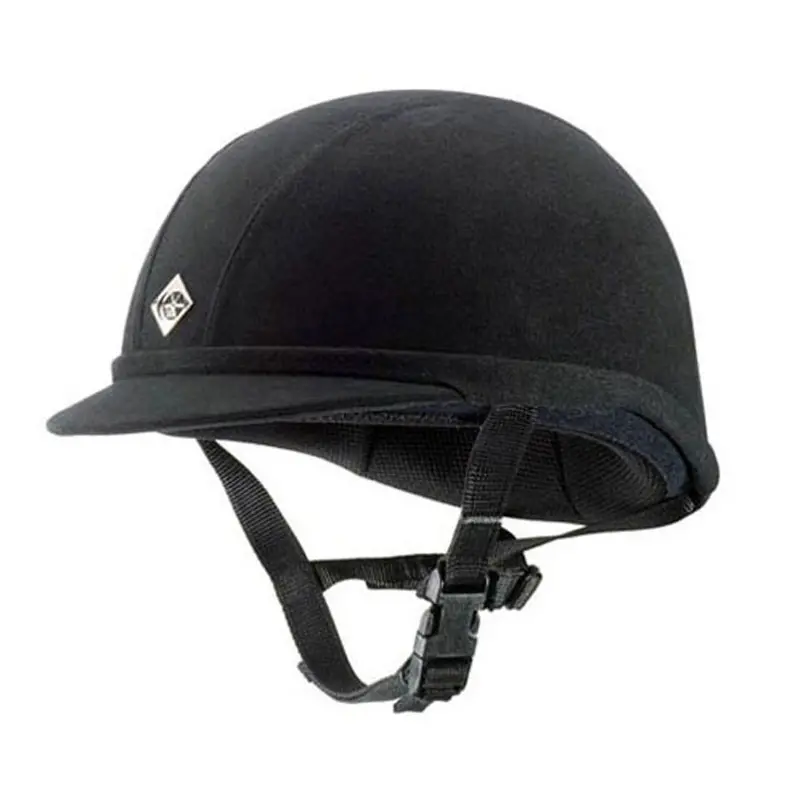 Charles Owens Jr8 Riding Show Helmet - Black Suede 1