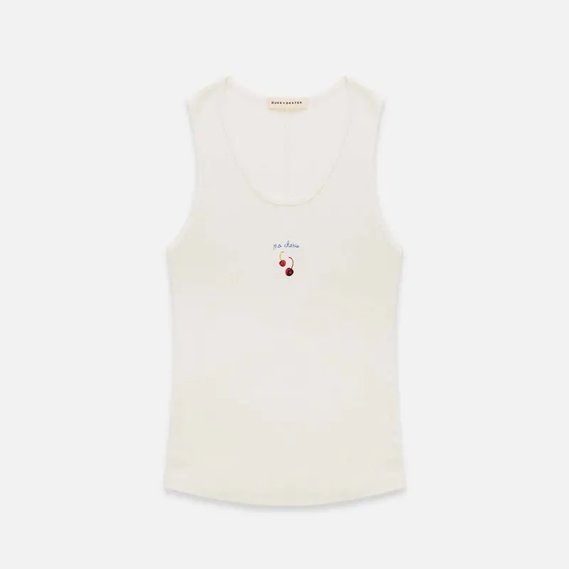 Cherry Vintage White Vest - Women's 1