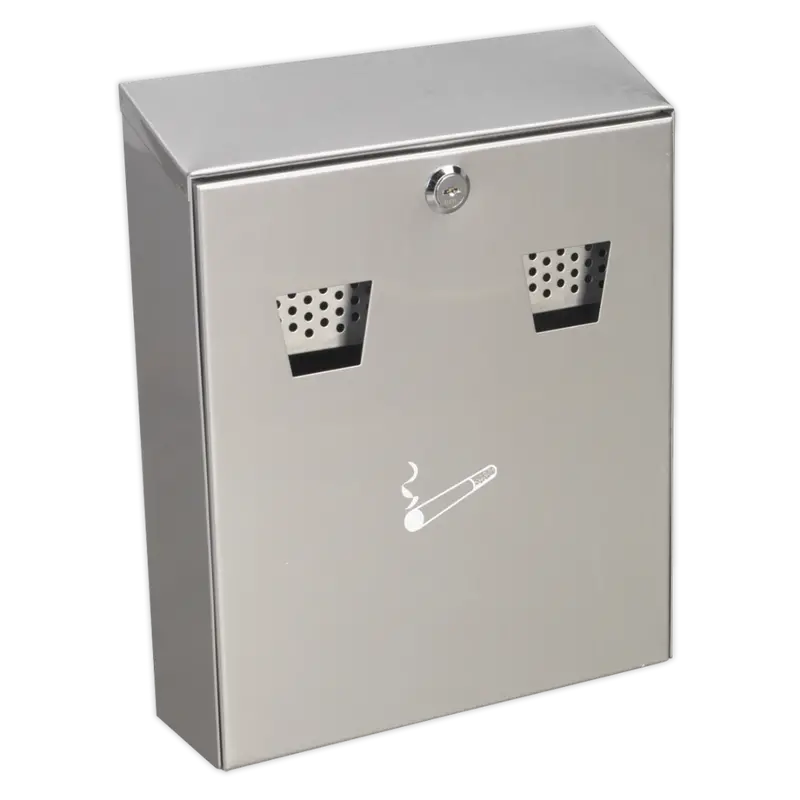 Cigarette Bin Wall Mounting Stainless Steel 1