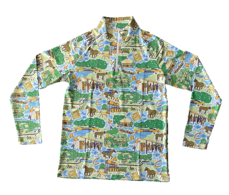 Claiborne Farm Print Men's 1/4 Zip 1