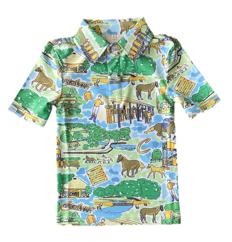 Claiborne Farm Print Youth Polo 1