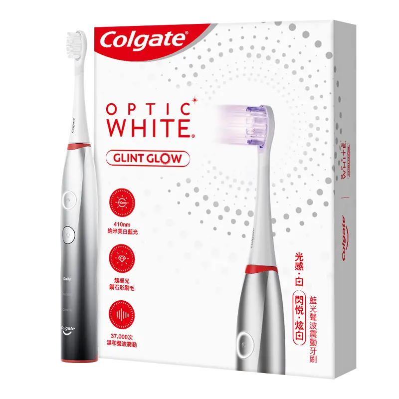 Colgate Opticwhite Glint Glow Electric Toothbrush (Black) Each 1