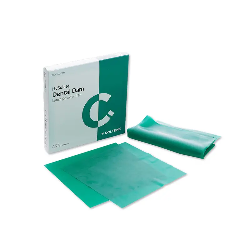 Coltene Hysolate Latex Dental Dam Green Heavy 152X152, 36 Pcs 1