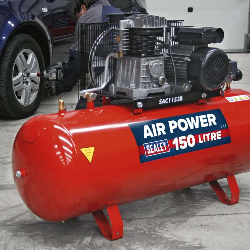 Compressor 150Ltr Belt Drive 3Hp With Cast Cylinders 1