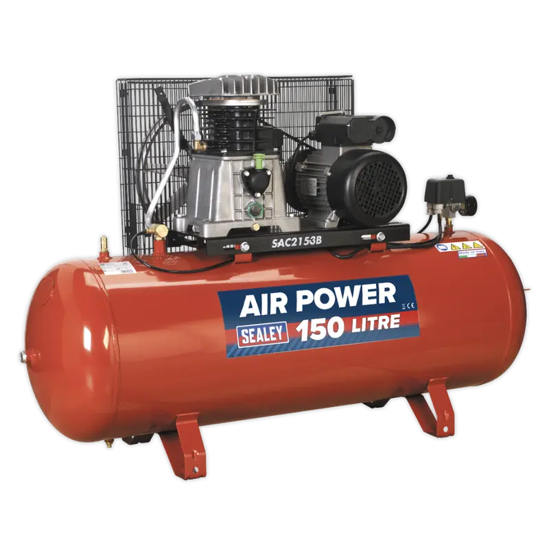 Compressor 150Ltr Belt Drive 3Hp With Cast Cylinders 1