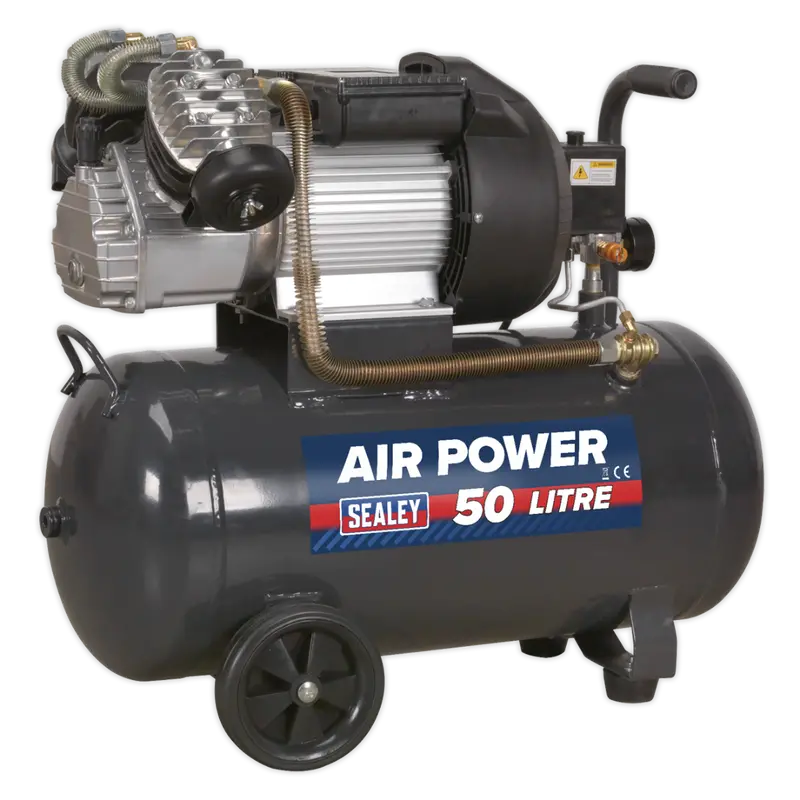 Compressor 50Ltr V-Twin Direct Drive 3Hp 1