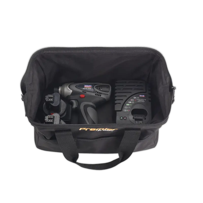 Cordless Impact Driver 1-4" Hex Drive 117Nm 14.4V 2Ah Lithium-Ion - 2 Batteries 40Min Charger 1