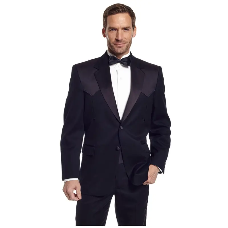 Ct0129 Circle S Men's Tuxedo Sport Coat - Black 1