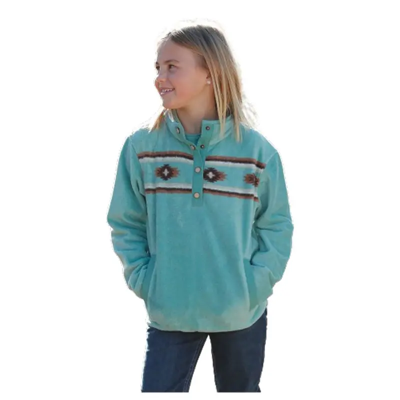Cwk8250008 Cruel Girl Girls' Polar Fleece Pullover - Turquoise 1