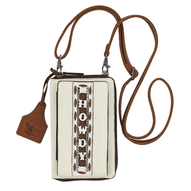 D330006905 Angel Ranch Ellie Collection Crossbody Clutch - White 1