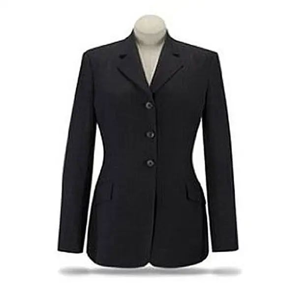 D8254 Rj Classics Ladies Essential Collection English Show Coat Charcoal Grey Plaid 1