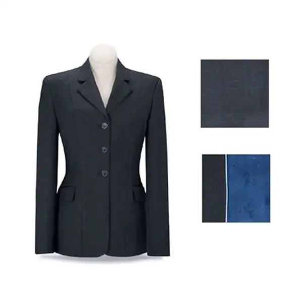 D8456 Rj Classics Women's Devon English Jacket Navy Plaid 1
