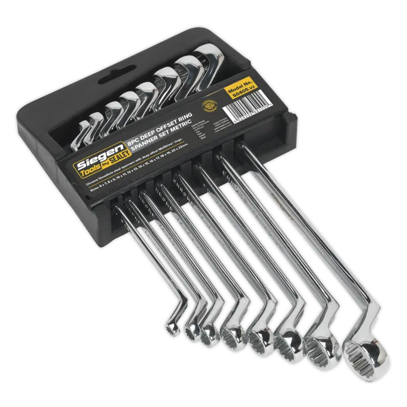 Deep Offset Ring Spanner Set 8Pc Metric 1