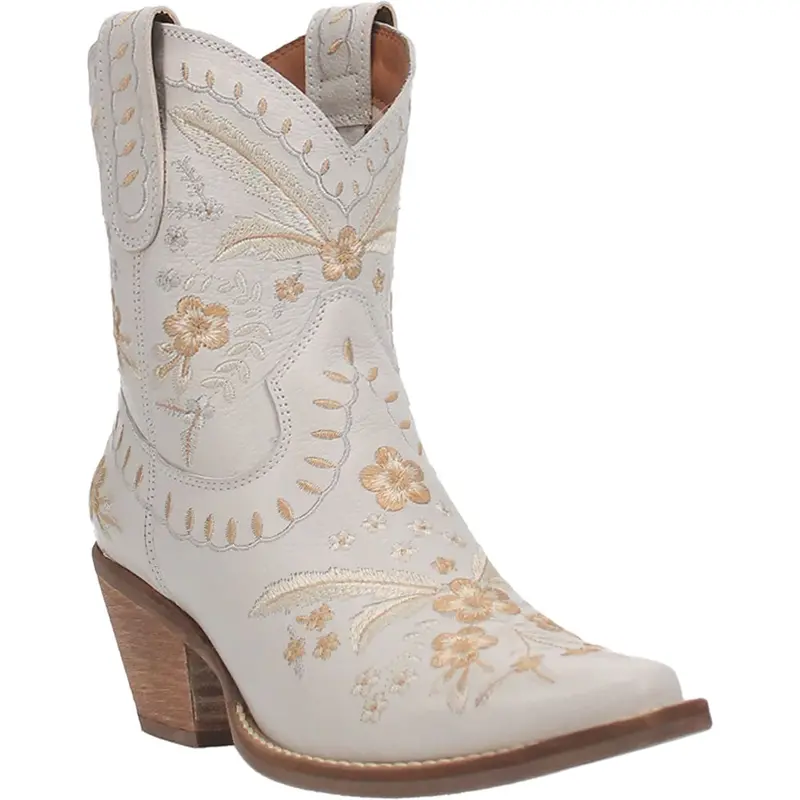 Dingo Primrose Embroidered Short Western Boots for Women
