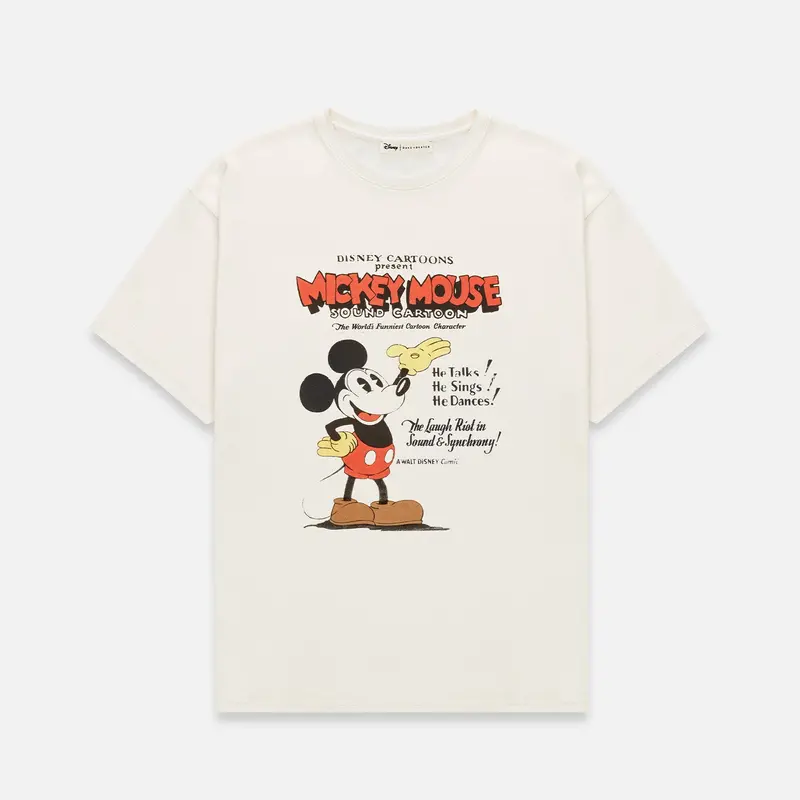 Disney Mickey Mouse Vintage White T-Shirt 1