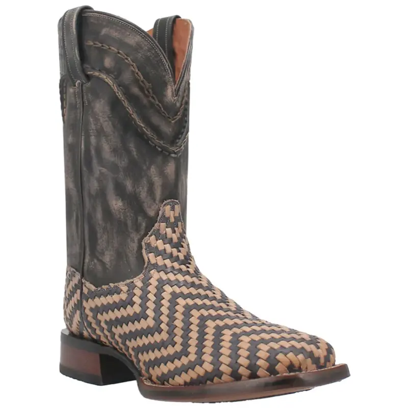 Dp4927 Dan Post Men's Keaton Leather Cowboy Boot - Bone & Black 1