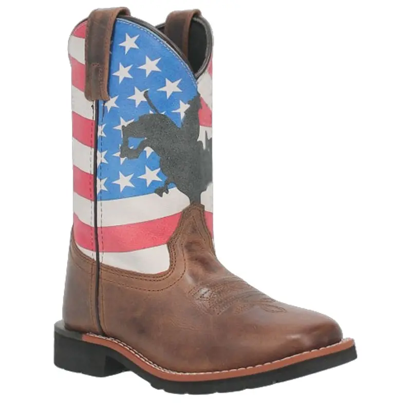 Dpc2823 Dpc3823 Dan Post Youth Buck Leather Square Toe Cowboy Boot 1