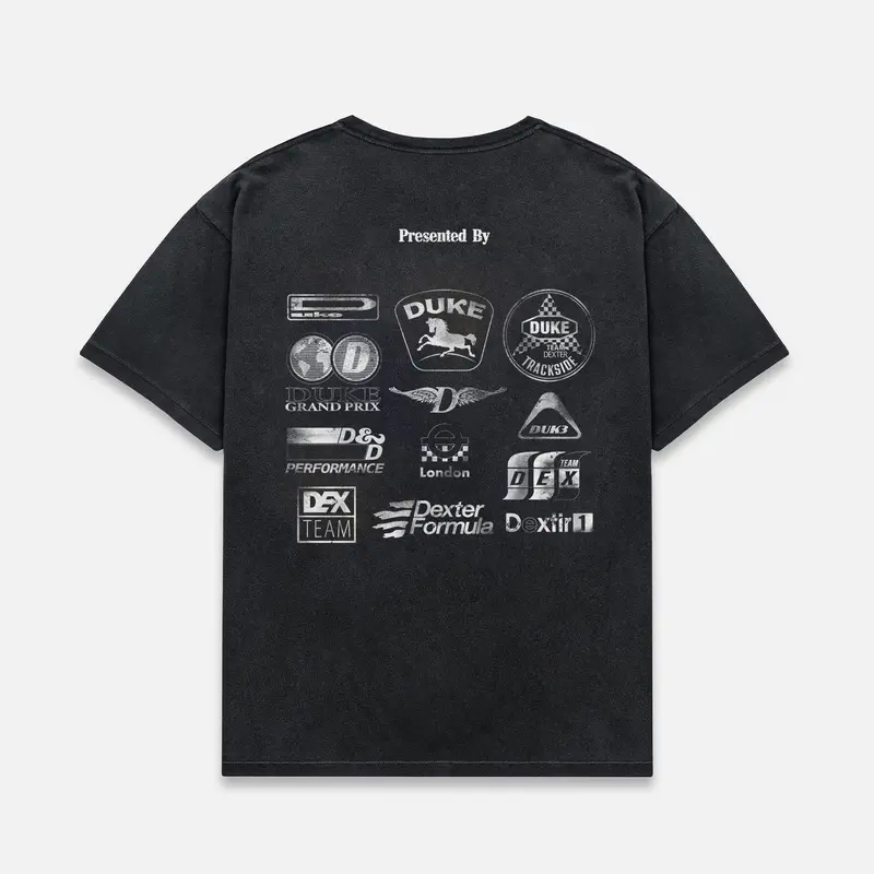 Dr Sponsors Washed Black Mono T-Shirt 1