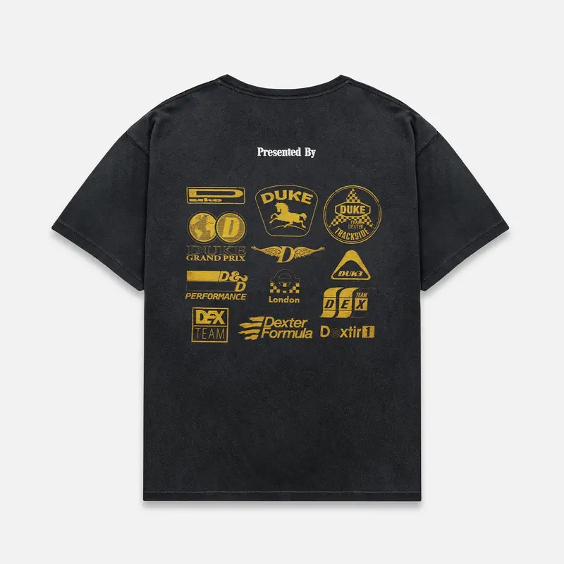 Dr Sponsors Washed Black + Yellow T-Shirt 1