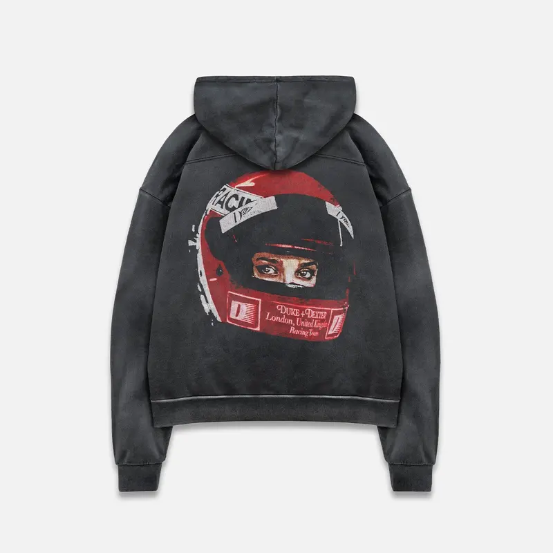 Dr1 Helmet Washed Black Hoodie 1