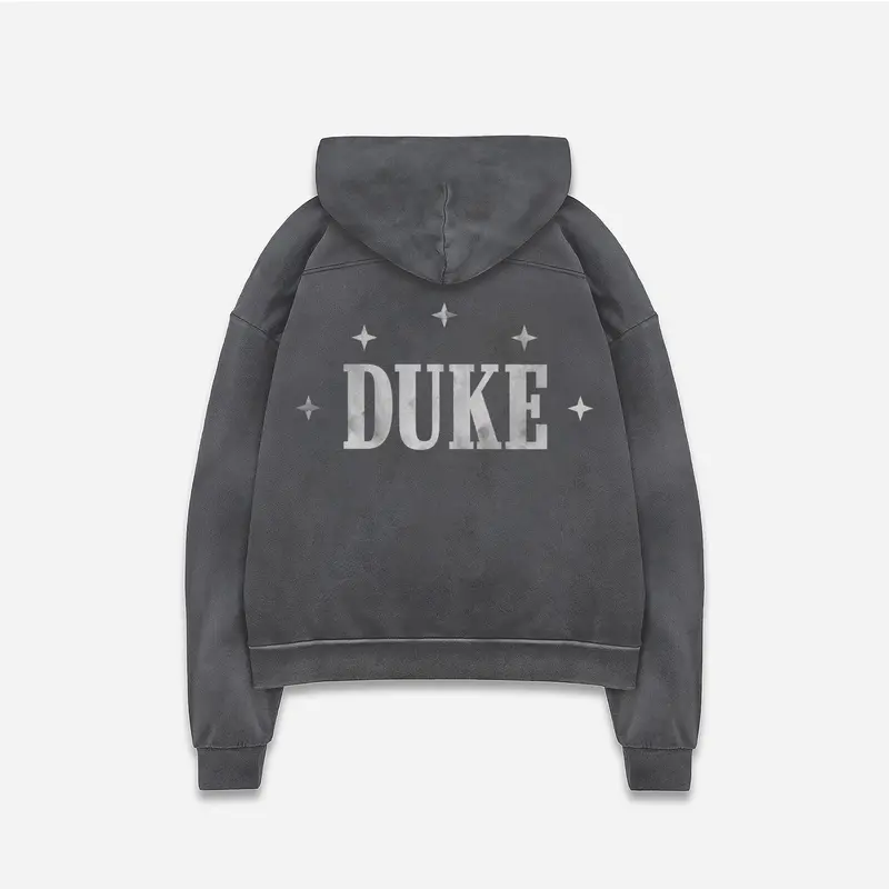 Duke Plus Washed Black Hoodie 1