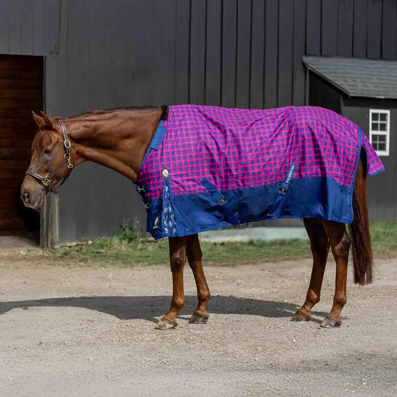 E24002-Gab/Pfpi Equinavia Norse Turnout Sheet - Galaxy Blue/Pink Flambe 1